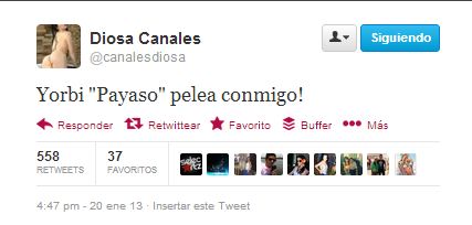Diosa Canales quiere pelea (Imagen)