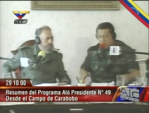 VTV transmitió el primer “Aló, Comandante” donde Chávez comparte con Fidel Castro