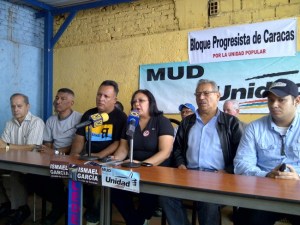 Bloque progresista de Caracas irá con la tarjeta de la Unidad el 8D