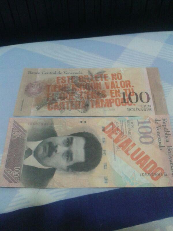 Repartieron billetes con el mensaje #MaduroDevaluado (Fotos)