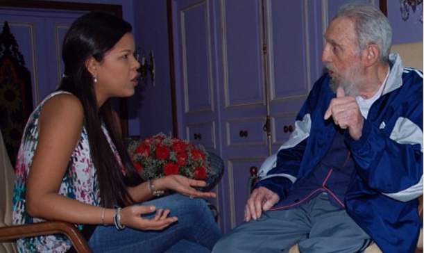 María Gabriela Chávez y su “mágico encuentro” con Fidel Castro en Cuba (Foto)