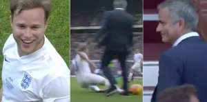 El último show de Mourinho: Entró en el campo a patear a un jugador (Video)