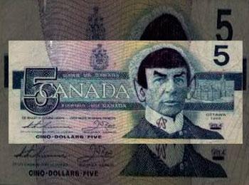 Banco de Canadá pide que dejen de dibujar al señor Spock en los billetes