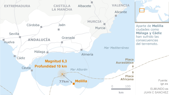 Sismo de 6,3 dejó al menos 26 heridos en el sur de España