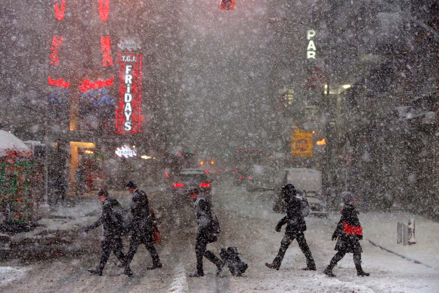 La nieve cubre Nueva York (fotos)