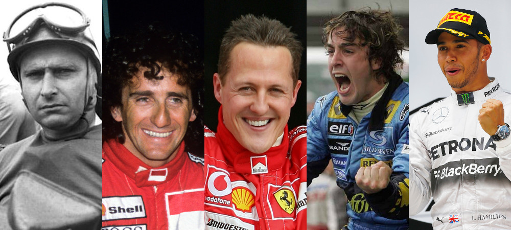 Los diez pilotos con más títulos en la Fórmula Uno