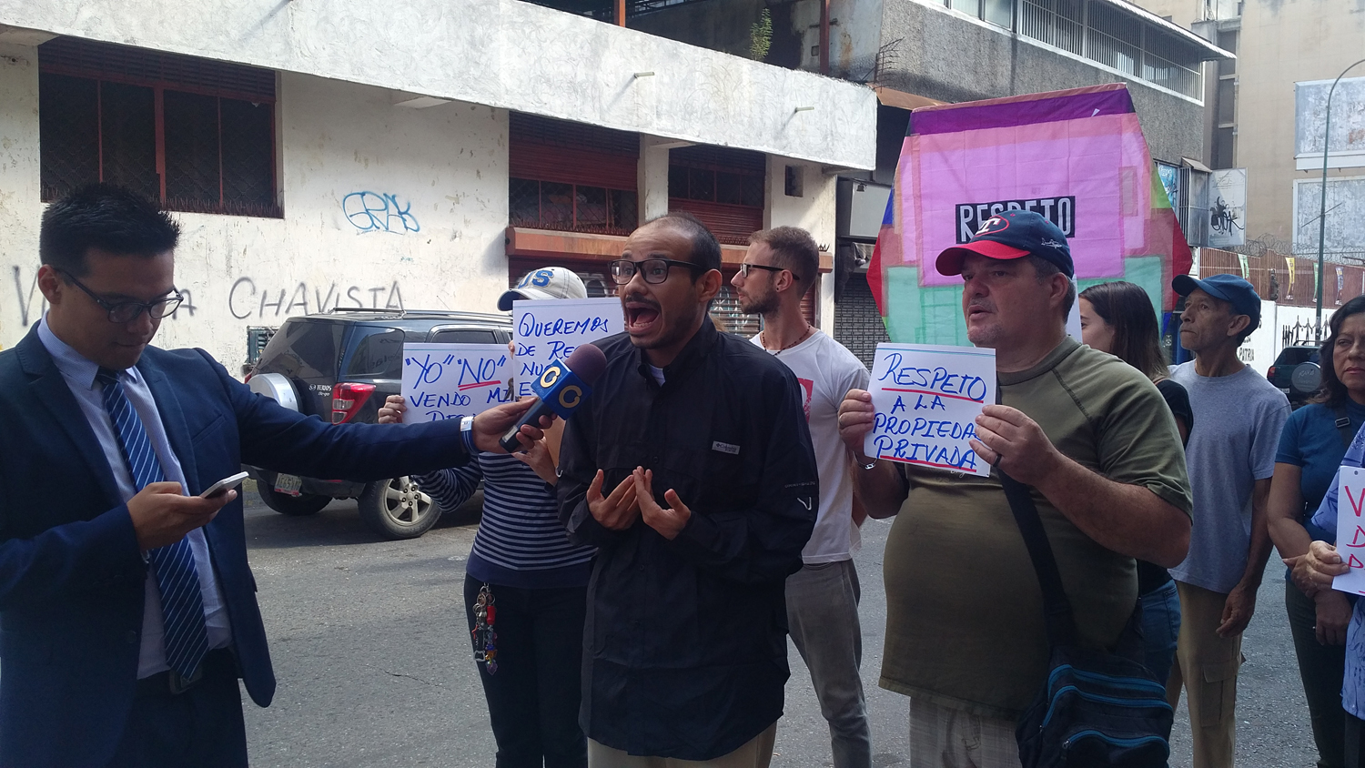 Protestaron en la Candelaria en rechazo a expropiaciones de colectivos