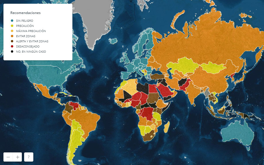 El mapa de los países más peligrosos del mundo: Venezuela aumentó su nivel de riesgo