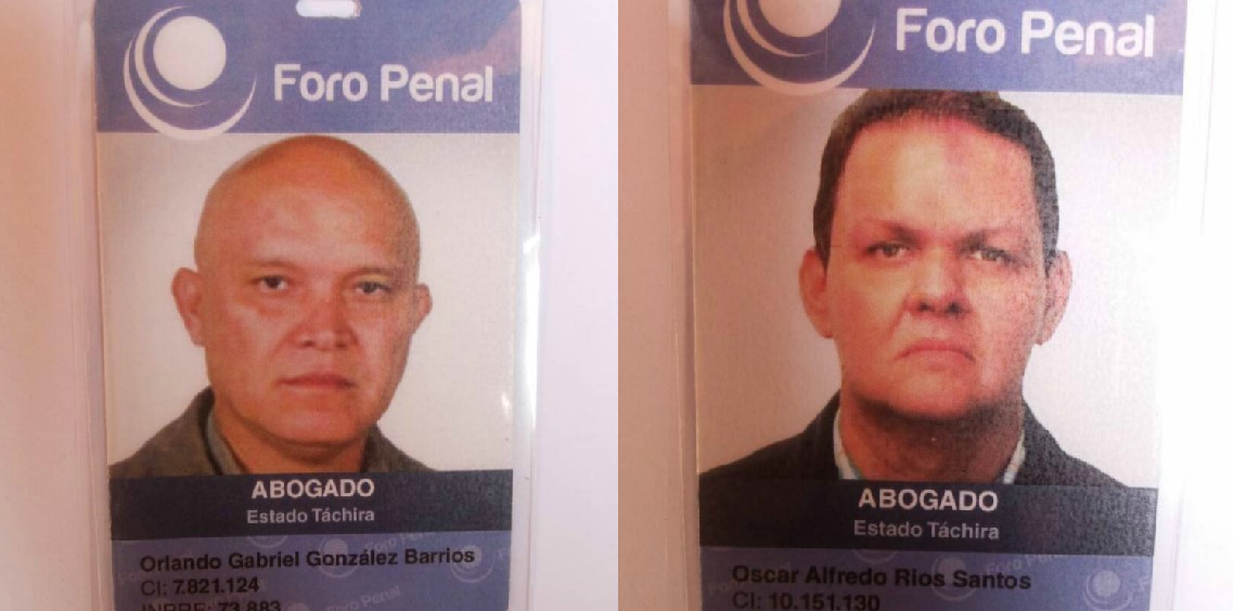 Denuncian detención de dos abogados del Foro Penal por parte del Faes