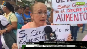 Maestros de Carabobo protestan para exigir aumento salarial #30May
