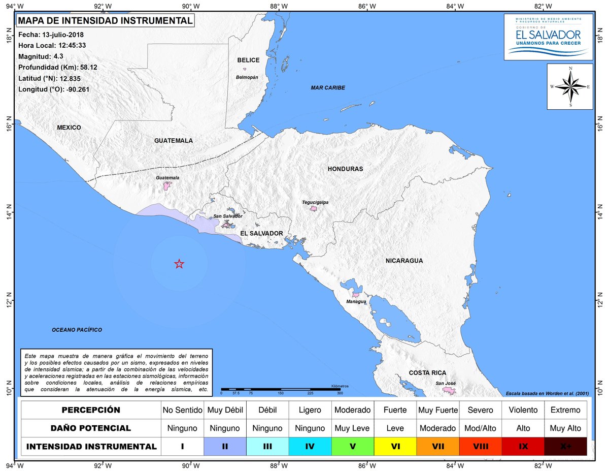 Un sismo de magnitud 4,3 sacude el Pacífico salvadoreño sin consecuencias