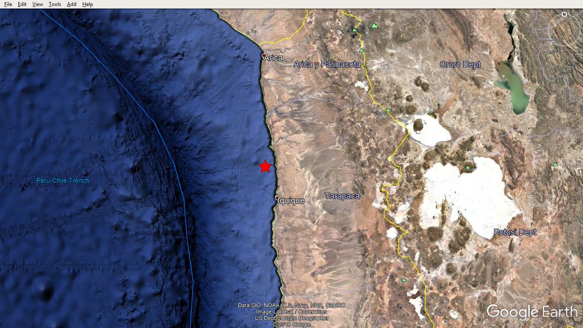 Sismo de magnitud 5,1 estremece parte del norte de Chile
