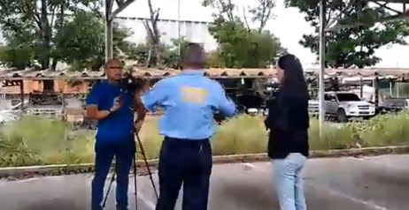 El momento cuando DESALOJAN a periodistas de sede de Corpoelec en Lara (VIDEO)
