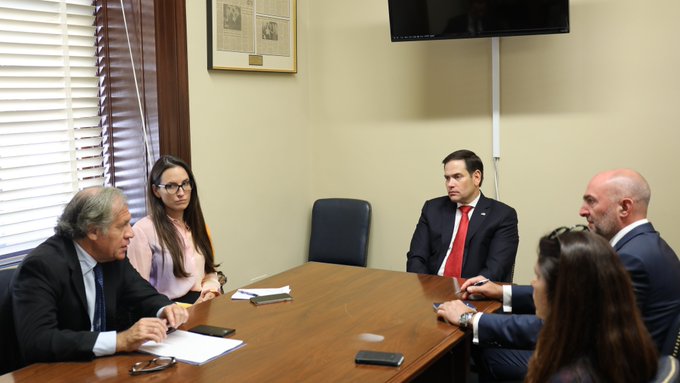 Rubio y Almagro abordaron invocación del Tiar en Venezuela a raíz de la crisis desatada por Maduro