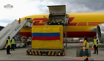 En un vuelo procedente de Bélgica llegaron las vacunas para el Covid-19 a Colombia (Fotos y Video)