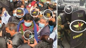 Infobae: Fotografiaron a escoltas de Evo Morales vestidos con uniformes de la policía militar de Maduro