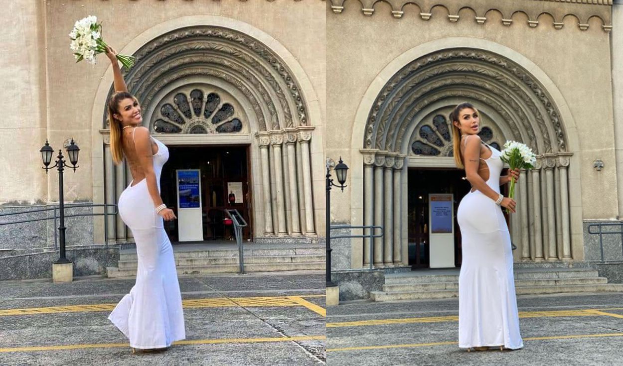 “Celebro mi amor propio”: Modelo brasileña se casó con ella misma en una iglesia en Sao Paulo (Fotos)
