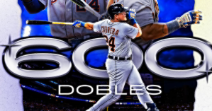 Doblete 600 de Miguel Cabrera en la MLB fue autenticado (FOTO)