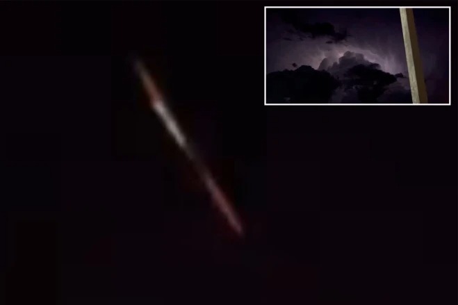 Asombro en Texas: Filmó un presunto Ovni chocando contra la Tierra mientras aparecían rayos de luces en el cielo