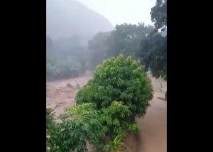 Lluvias en Puerto Cruz impiden el acceso al pueblo desde La Guaira (VIDEOS)