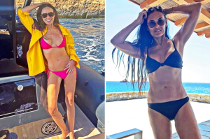 Demi Moore se fue de vacaciones a Grecia y sus FOTOS en bikini enloquecieron las redes