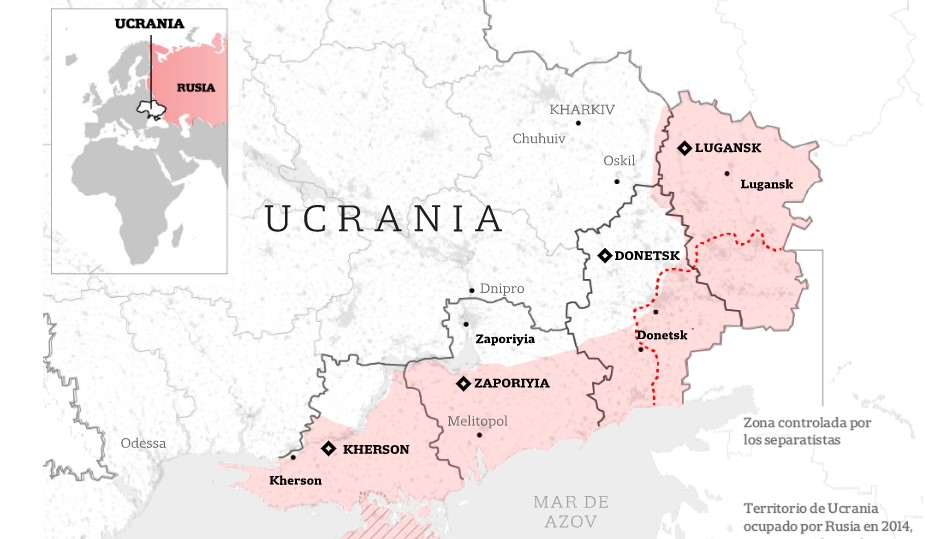 Lugansk, Donetsk, Zaporiyia y Jersón: cómo son y dónde quedan las regiones ucranianas que Putin anexará a Rusia