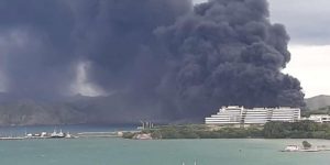 Embarcación que surtía combustible se incendió en el muelle de Pdvsa Guaraguao, Anzoátegui (VIDEOS)