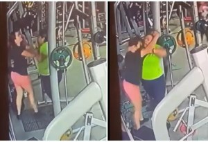 VIDEO: Dos mujeres se agarraron a golpes y rompieron espejo del gimnasio por no compartir una máquina