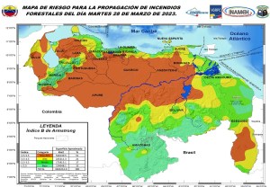 Inameh alertó sobre el alto riesgo de incendios forestales en varios estados de Venezuela este #28Mar
