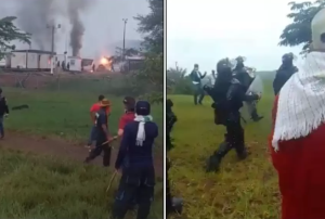 Indígenas y campesinos secuestraron policías tras atacar pozos petroleros en Colombia (VIDEOS)