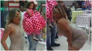 Mamasita le arruinó el cumpleaños a su hija con un baile hot frente a los compañeros de la guardería (VIDEO)