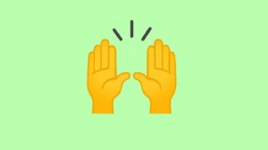 WhatsApp: El verdadero significado del emoji de las manos levantadas