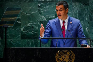 Pedro Sánchez pidió en la ONU el retorno a la democracia en Venezuela