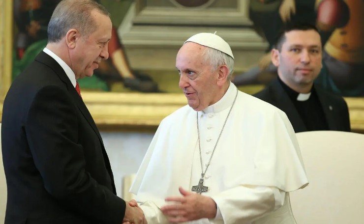 El papa Francisco habló con Erdogan de la necesidad de los dos Estados en Tierra Santa