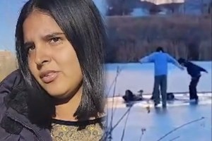 EN VIDEO: Venezolanos rescataron a niñas que cayeron en lago congelado de Colorado