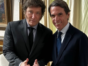 Javier Milei y José María Aznar se reunieron en la Casa Rosada