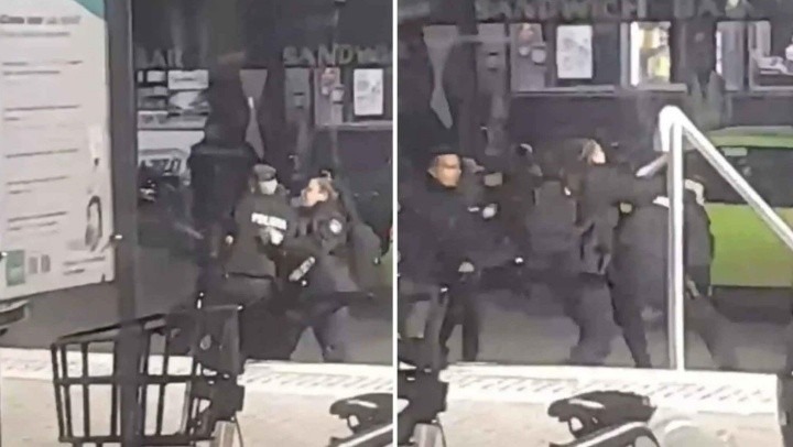 Por amor, tres policías se agarraron a golpes: una mujer, su novio y su ex (VIDEO)